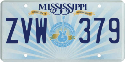 MS license plate ZVW379