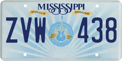 MS license plate ZVW438