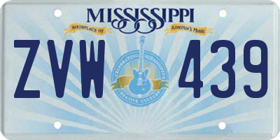 MS license plate ZVW439
