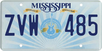 MS license plate ZVW485