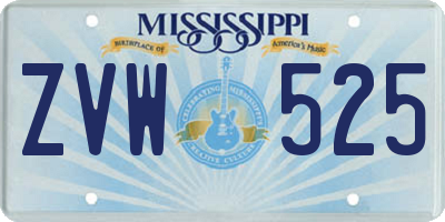 MS license plate ZVW525