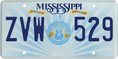 MS license plate ZVW529
