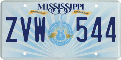 MS license plate ZVW544