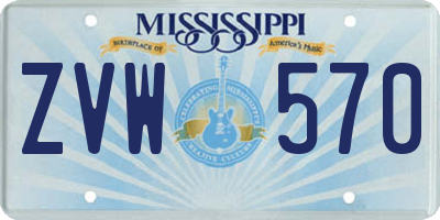 MS license plate ZVW570