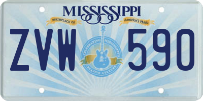 MS license plate ZVW590