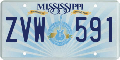 MS license plate ZVW591
