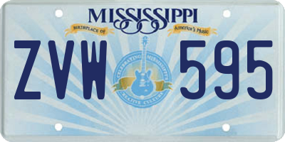 MS license plate ZVW595