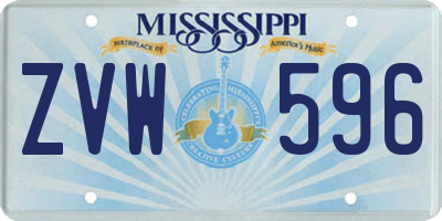 MS license plate ZVW596