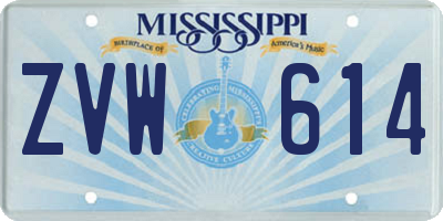 MS license plate ZVW614