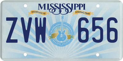 MS license plate ZVW656