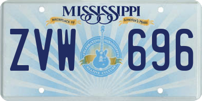 MS license plate ZVW696