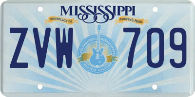 MS license plate ZVW709