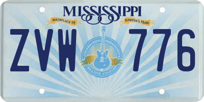 MS license plate ZVW776