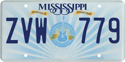 MS license plate ZVW779