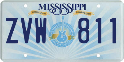 MS license plate ZVW811