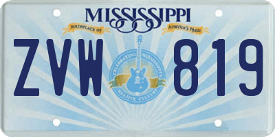 MS license plate ZVW819