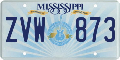 MS license plate ZVW873