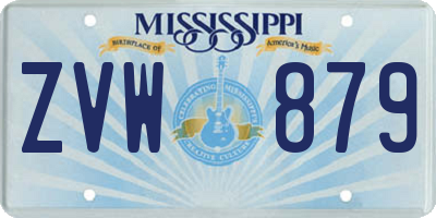 MS license plate ZVW879