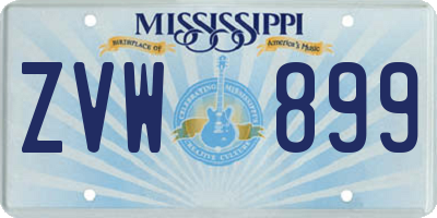 MS license plate ZVW899