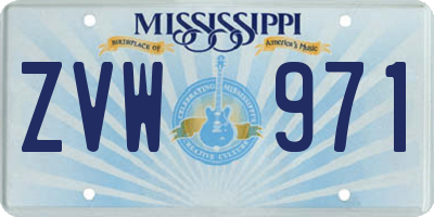 MS license plate ZVW971