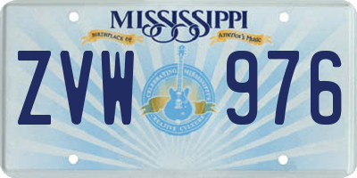 MS license plate ZVW976