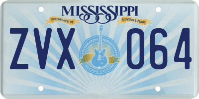 MS license plate ZVX064