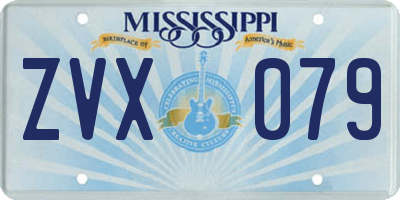 MS license plate ZVX079