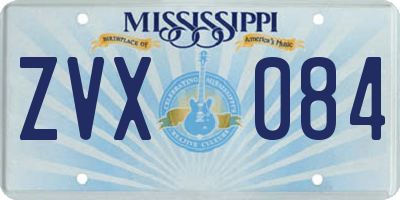 MS license plate ZVX084