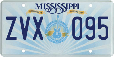 MS license plate ZVX095