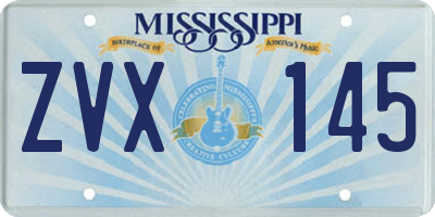 MS license plate ZVX145