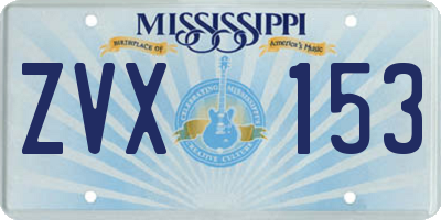 MS license plate ZVX153