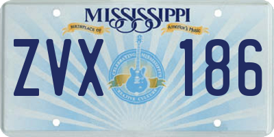 MS license plate ZVX186