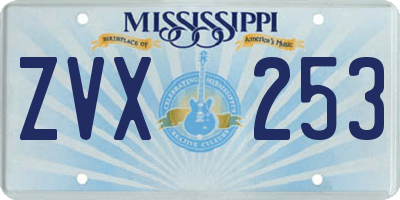 MS license plate ZVX253