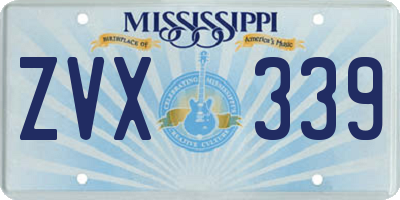 MS license plate ZVX339