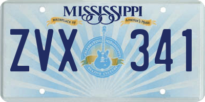 MS license plate ZVX341