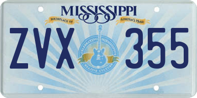 MS license plate ZVX355