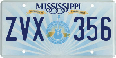MS license plate ZVX356