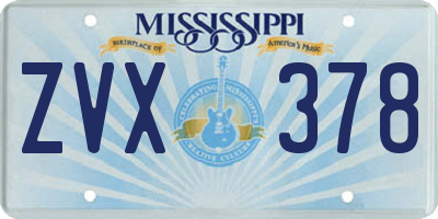 MS license plate ZVX378