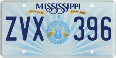 MS license plate ZVX396