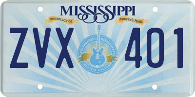 MS license plate ZVX401