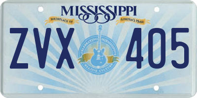 MS license plate ZVX405