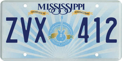 MS license plate ZVX412