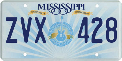MS license plate ZVX428