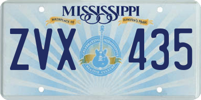 MS license plate ZVX435