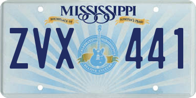 MS license plate ZVX441