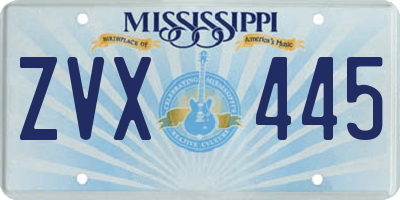 MS license plate ZVX445