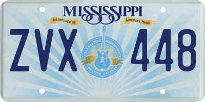 MS license plate ZVX448