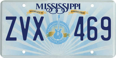 MS license plate ZVX469