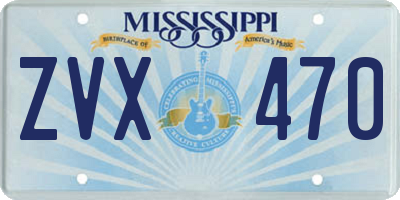MS license plate ZVX470