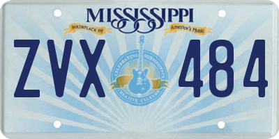 MS license plate ZVX484